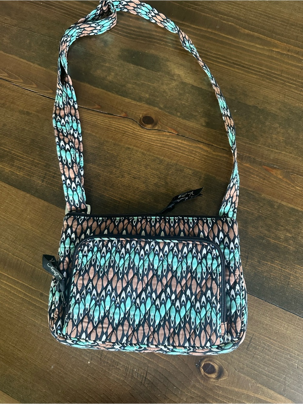 Vera Bradley Sierra Stream Retired Print Quilted Crossbody Bag